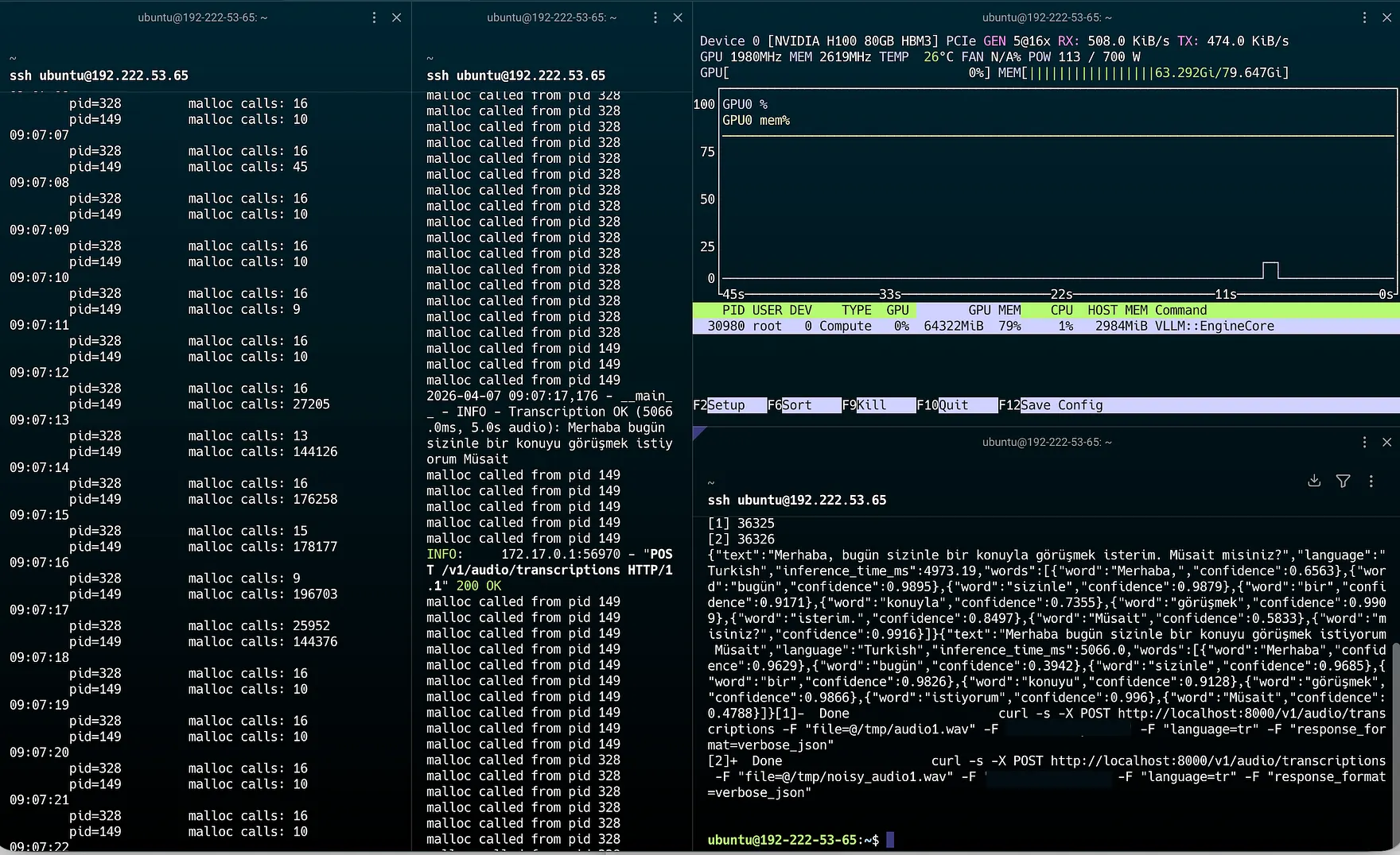 Two concurrent STT requests taking 5 seconds each due to CPU-bound preprocessing bottleneck